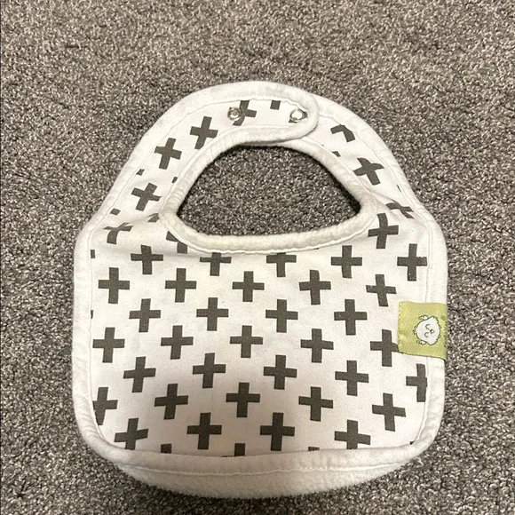 “KeaBabies” Stylish Gray and White Baby Bib Set of 8 - Picture 8 of 10